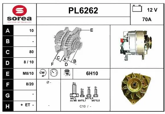 Alternator (PL6262)