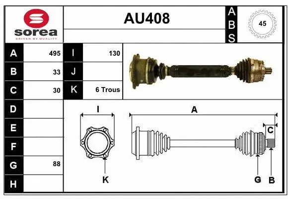 Drive Shaft (AU408)