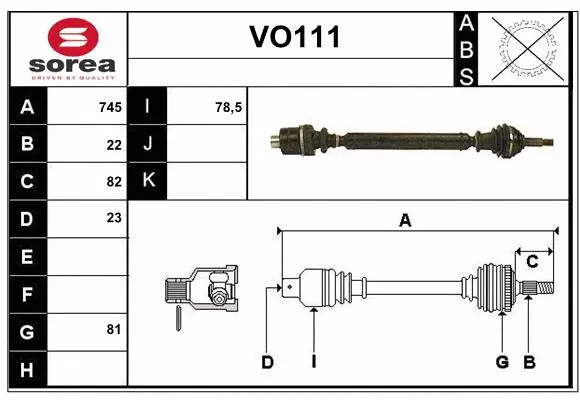 Drive Shaft (VO111)