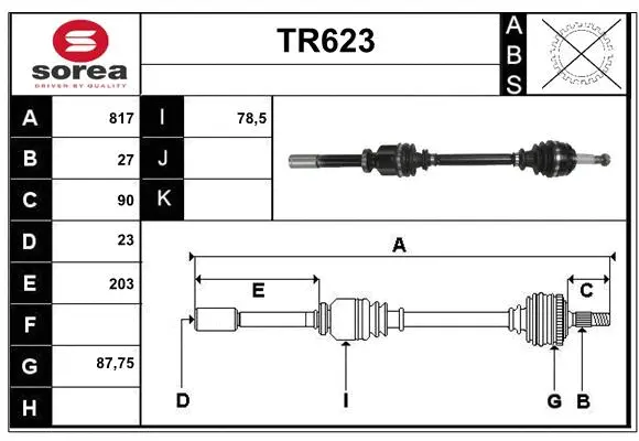Drive Shaft (TR623)