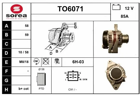 Alternator (TO6071)