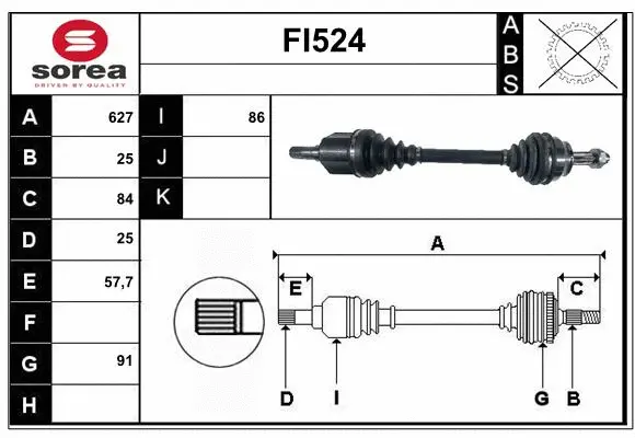 Drive Shaft (FI524)