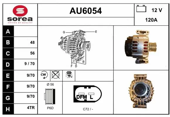 Alternator (AU6054)