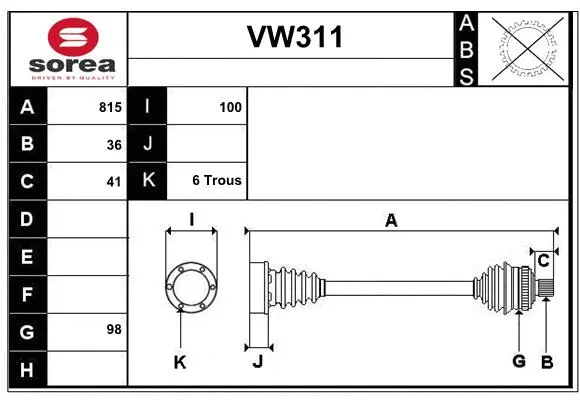 Drive Shaft (VW311)