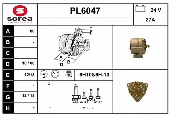 Alternator (PL6047)