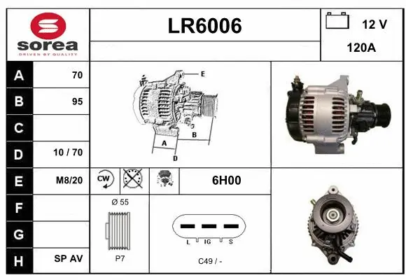 Alternator (LR6006)