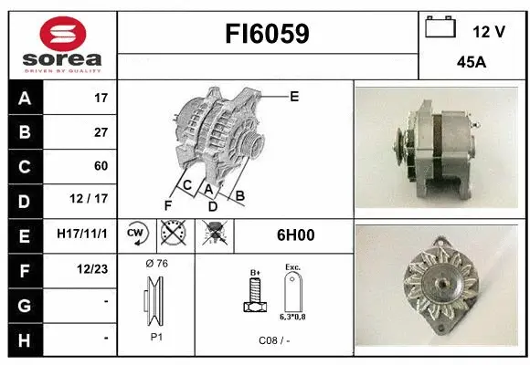Alternator (FI6059)