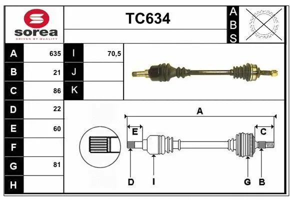 Drive Shaft (TC634)