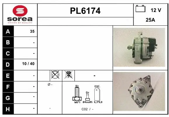 Alternator (PL6174)
