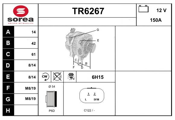 Alternator (TR6267)