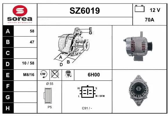 Alternator (SZ6019)