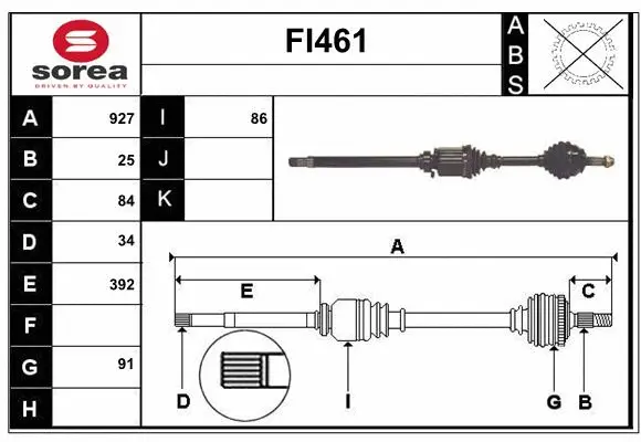 Drive Shaft (FI461)