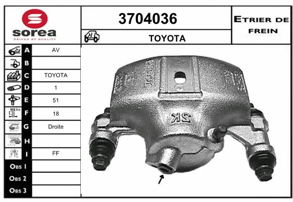 Brake Caliper (3704036)