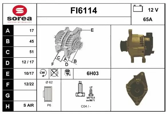 Alternator (FI6114)
