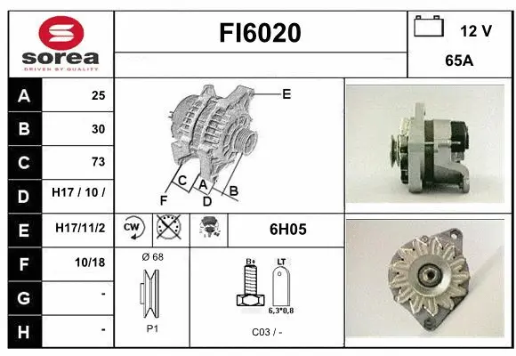 Alternator (FI6020)