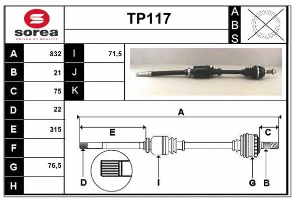 Drive Shaft (TP117)