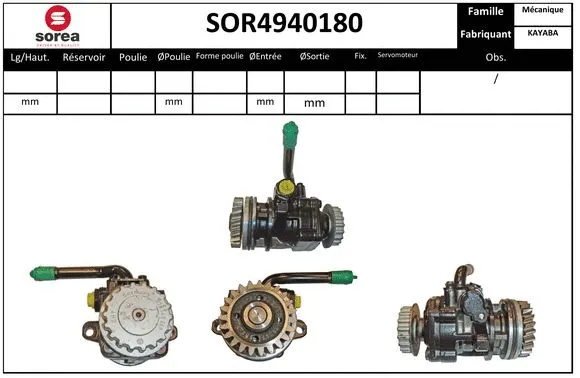 Hydraulic Pump, steering (SOR4940180)