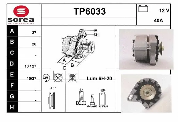 Alternator (TP6033)