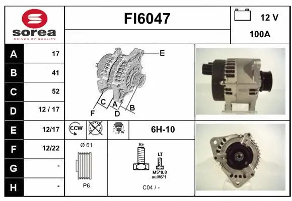 Alternator (FI6047)