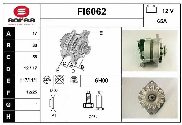 Alternator (FI6062)