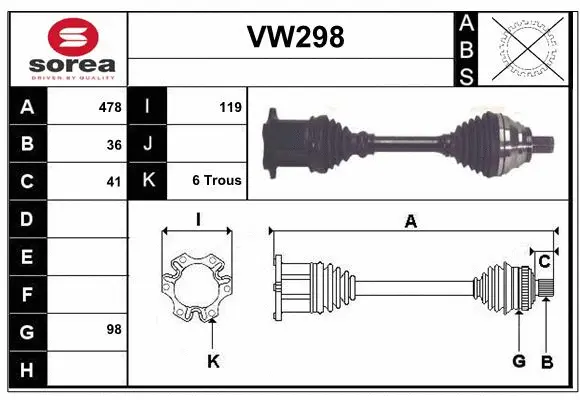 Drive Shaft (VW298)