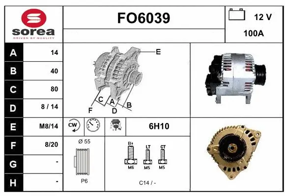 Alternator (FO6039)