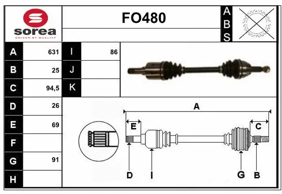 Drive Shaft (FO480)