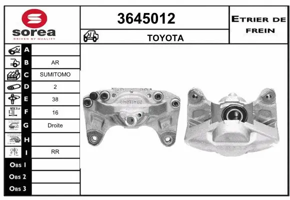 Brake Caliper (3645012)