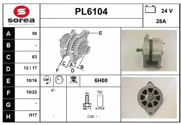 Alternator (PL6104)