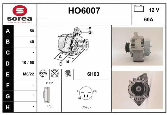 Alternator (HO6007)