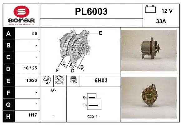 Alternator (PL6003)