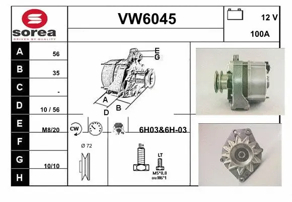 Alternator (VW6045)