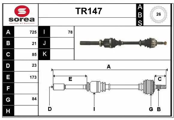Drive Shaft (TR147)