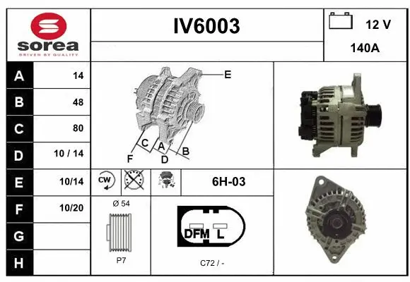 Alternator (IV6003)