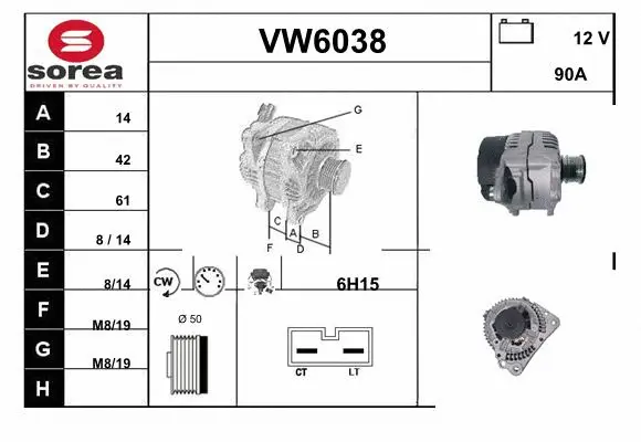 Alternator (VW6038)