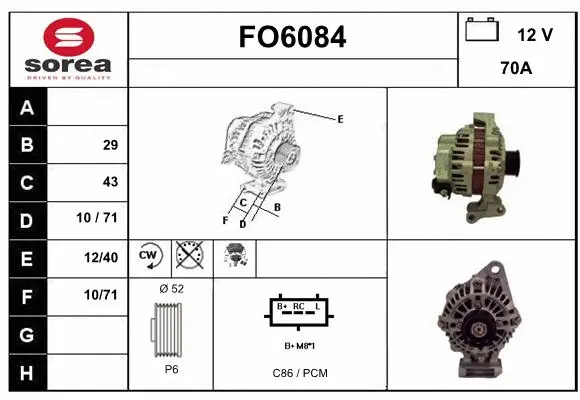 Alternator (FO6084)