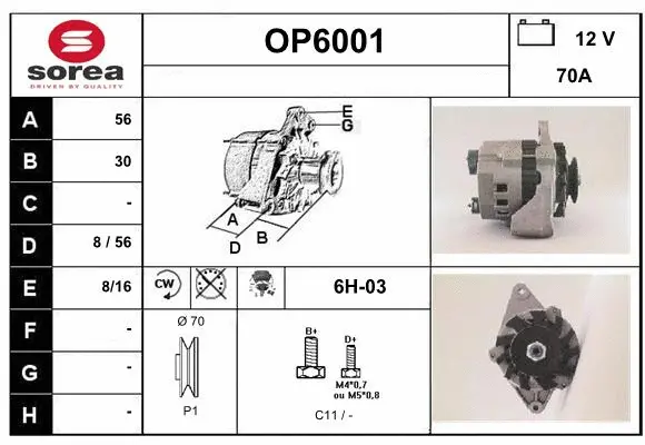 Alternator (OP6001)