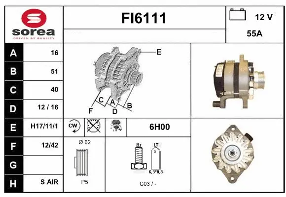 Alternator (FI6111)