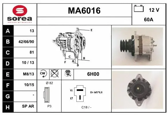 Alternator (MA6016)