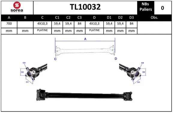 Propshaft, axle drive (TL10032)