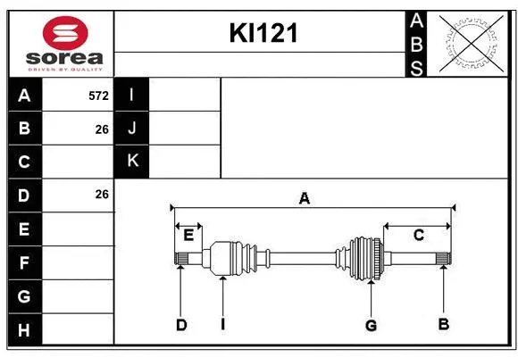 Drive Shaft (KI121)