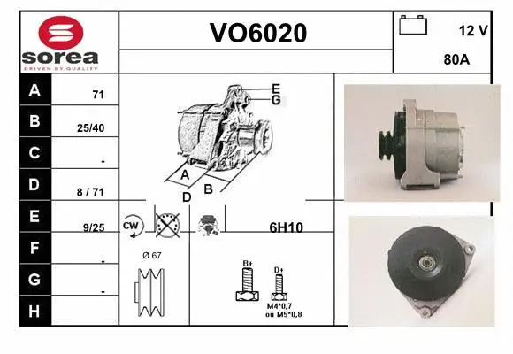 Alternator (VO6020)