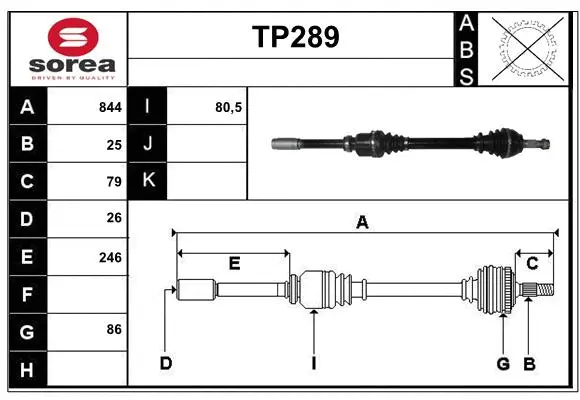 Drive Shaft (TP289)