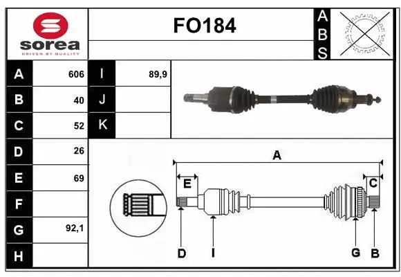 Drive Shaft (FO184)