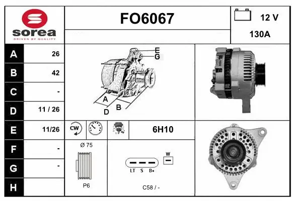 Alternator (FO6067)