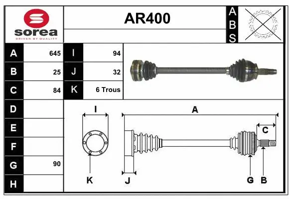 Drive Shaft (AR400)