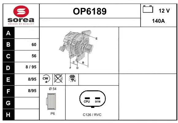 Alternator (OP6189)