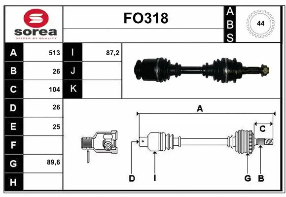 Drive Shaft (FO318)