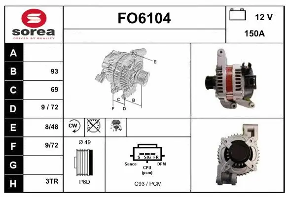 Alternator (FO6104)