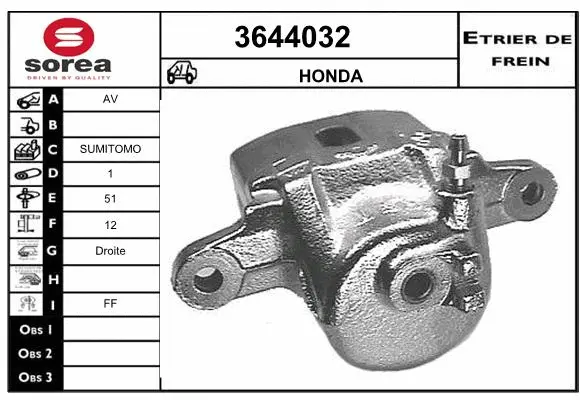 Brake Caliper (3644032)